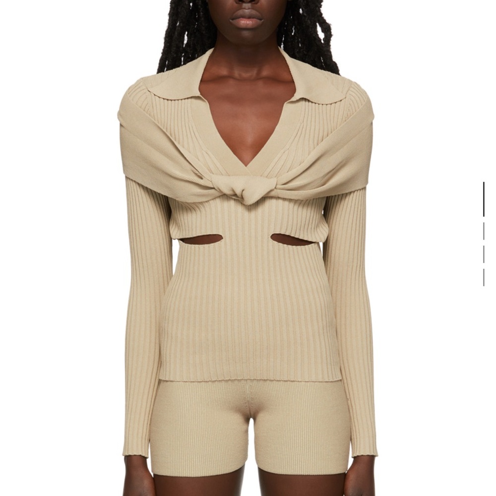 JACQUEMUS Beige 'La Maille Asco' Sweater